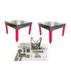 Package of 2pc 28mm Hole  3D  Welding table 1200 x1200 x200mm Nitrided Finish W/ one set 102pc Clamp Kit