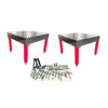 Package of 2pc 28mm Hole  3D  Welding table 1200 x1200 x200mm Nitrided Finish W/ one set 86pc Clamp Kit