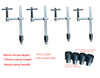 80mm Throat  150mm Clamp Height Weld Clamp W/Lock Nut & 4pcs Adaptor to Suit 16mm Weld Table Plate