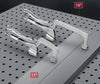 QTC6  2pcs/Pair 6inch (180mm) Table mount C-Clamp Quick Hold Down Suit 16mm Hole & 4-16mm Thick Table Top