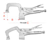QTC9  2pcs/Pair 9inch (250mm) Table mount C-Clamp Quick Hold Down Suit 16mm Hole & 4-16mm Thick Table Top