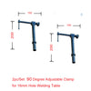 90 degree 200mm Throat  Adjustable Welding Table Clamp To Suit 16mm Hole (2pc/Set)