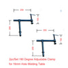 180 degree 200mm Throat  Adjustable Welding Table Clamp To Suit 16mm Hole (2pc/Set)