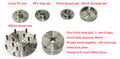 Package II Wood Lathe Chuck 3.75" Self Centering Scroll W/5 types of jaws & insert 1X10TPI